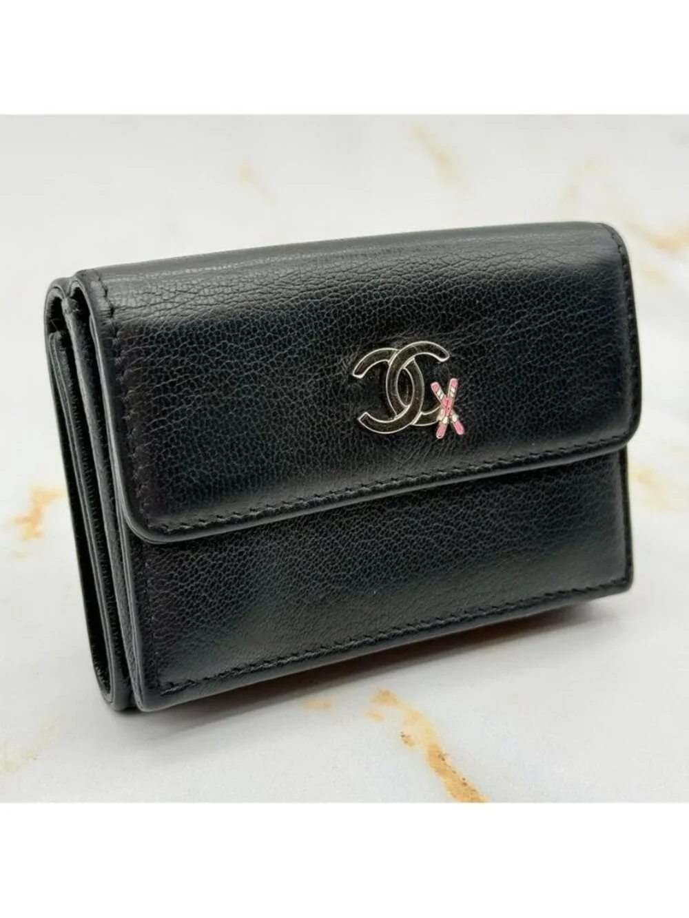 Chanel Ski Motif Trifold Wallet